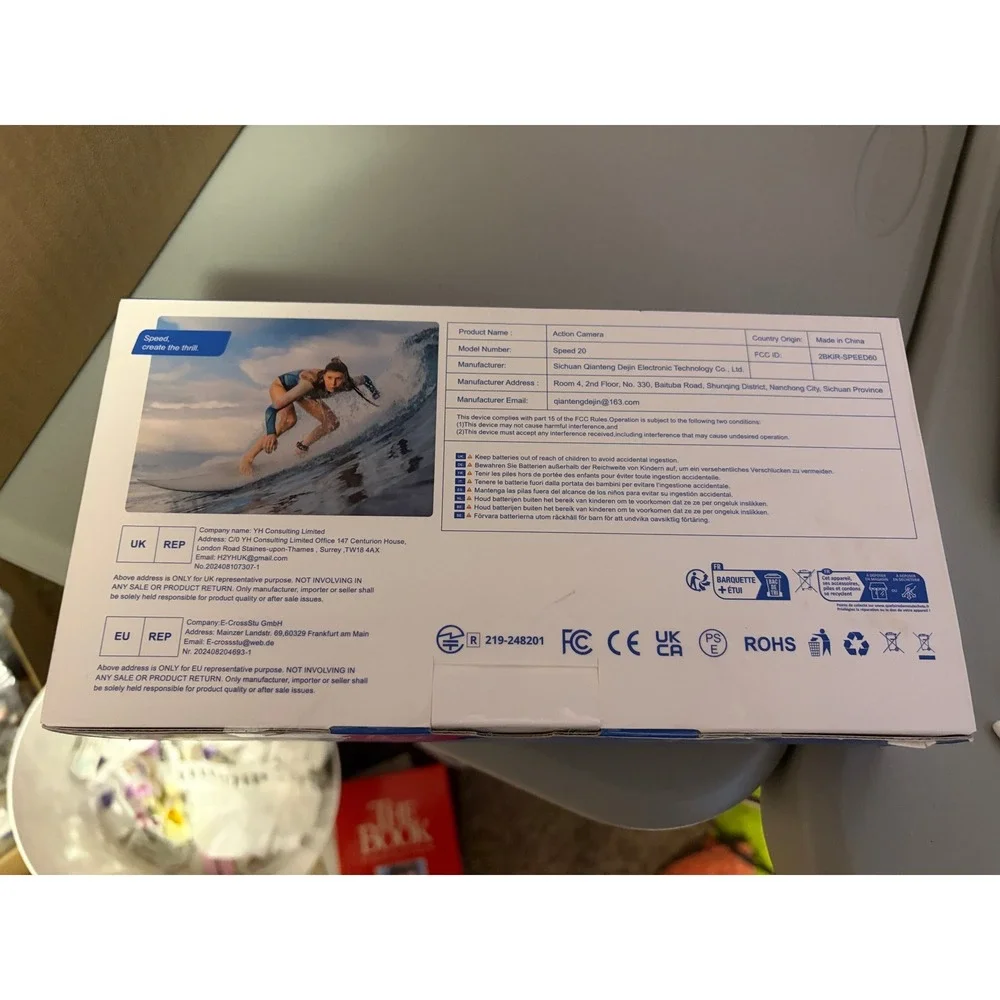NB HIIT Speed 20 Action Camera 4K Waterproof with Case Accessories